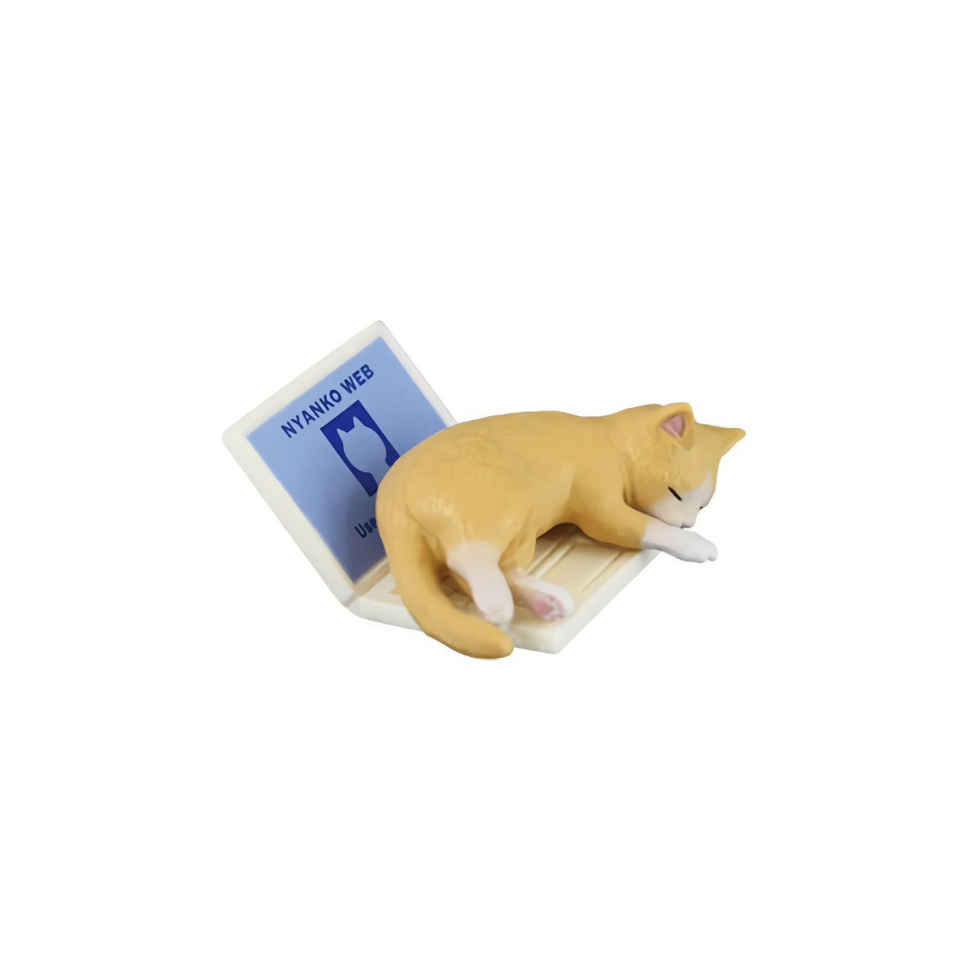 Shoo Cat Please Move! Ginger Cat with Socks on Laptop Mini Figure